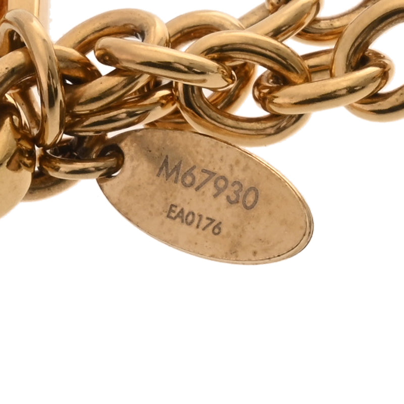 LOUIS VUITTON ルイヴィトン アイビー フラワー バッグチャーム ゴールド M67930 ユニセックス GP キーホルダー ABランク 中古 銀蔵