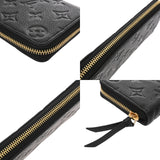 LOUIS VUITTON ルイヴィトン モノグラムアンプラント ポルトフォイユクレマンス ノワール M60171 レディース レザー 長財布 新同 中古 銀蔵