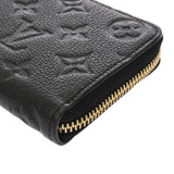 LOUIS VUITTON ルイヴィトン モノグラムアンプラント ポルトフォイユクレマンス ノワール M60171 レディース レザー 長財布 新同 中古 銀蔵