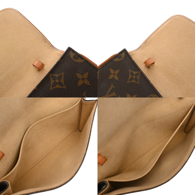 LOUIS VUITTON ルイヴィトン モノグラム ポシェットツイン GM 2WAY ブラウン M51852 レディース モノグラムキャンバス ショルダーバッグ Bランク 中古 銀蔵