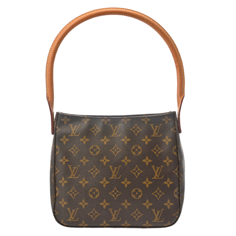 LOUIS VUITTON ルイヴィトン モノグラム ルーピング MM ブラウン M51146 レディース モノグラムキャンバス セミショルダーバッグ Bランク 中古 銀蔵