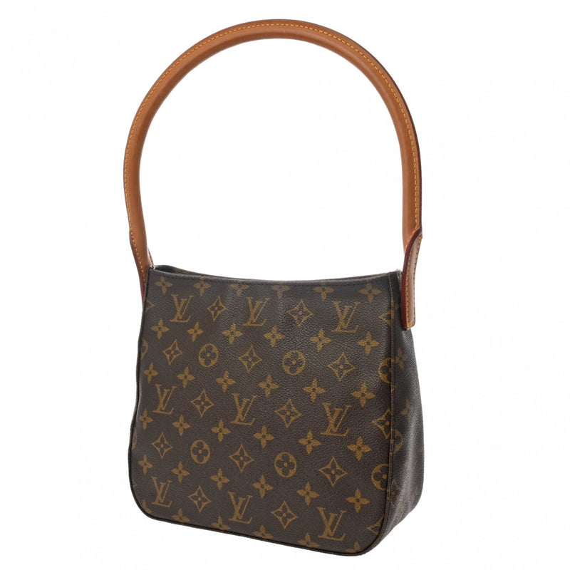 LOUIS VUITTON ルイヴィトン モノグラム ルーピング MM ブラウン M51146 レディース モノグラムキャンバス セミショルダーバッグ Bランク 中古 銀蔵