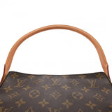LOUIS VUITTON ルイヴィトン モノグラム ルーピング MM ブラウン M51146 レディース モノグラムキャンバス セミショルダーバッグ Bランク 中古 銀蔵