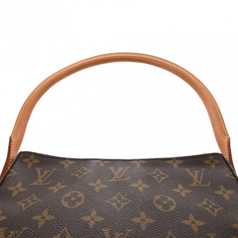LOUIS VUITTON ルイヴィトン モノグラム ルーピング MM ブラウン M51146 レディース モノグラムキャンバス セミショルダーバッグ Bランク 中古 銀蔵