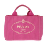 PRADA プラダ カナパミニ ピンク BN2439 レディース キャンバス ハンドバッグ Bランク 中古 銀蔵