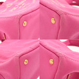 PRADA プラダ カナパミニ ピンク BN2439 レディース キャンバス ハンドバッグ Bランク 中古 銀蔵