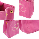 PRADA プラダ カナパミニ ピンク BN2439 レディース キャンバス ハンドバッグ Bランク 中古 銀蔵