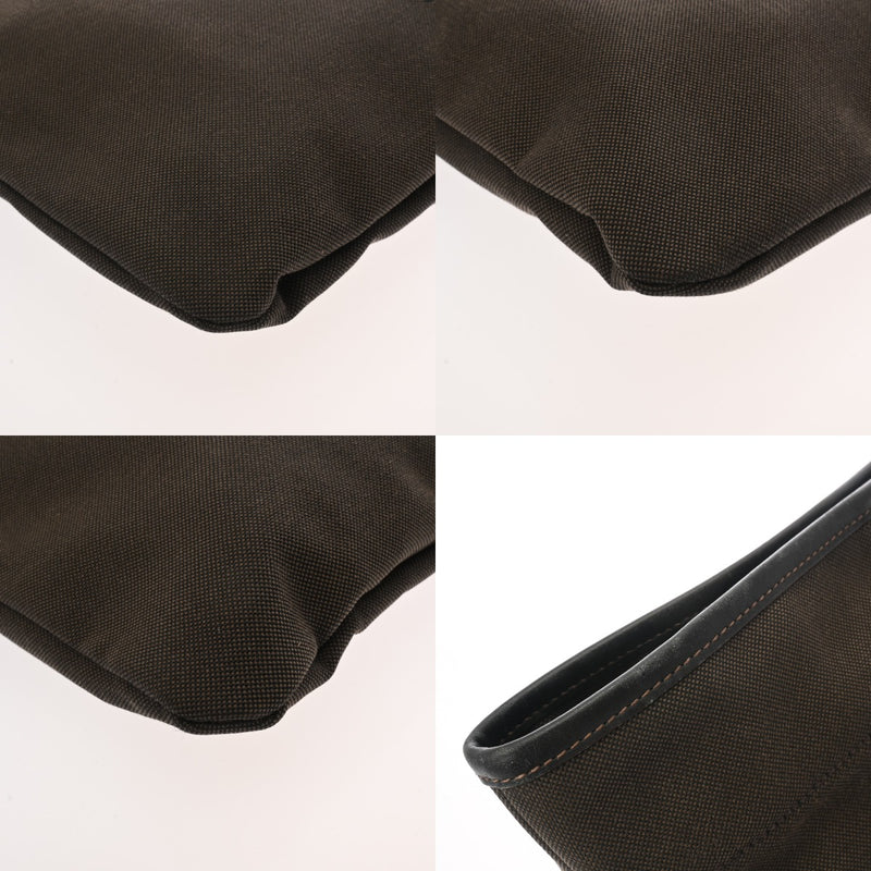 PRADA プラダ カーキ レディース ジャガード レザー ショルダーバッグ ABランク 中古 銀蔵