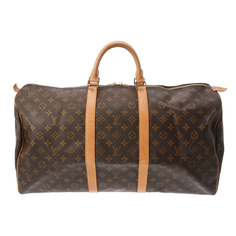 LOUIS VUITTON ルイヴィトン モノグラム キーポル 55 ブラウン M41424 ユニセックス モノグラムキャンバス ボストンバッグ Bランク 中古 銀蔵