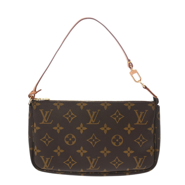 LOUIS VUITTON ルイヴィトン モノグラム ポシェット アクセソワール ブラウン M51980 レディース モノグラムキャンバス アクセサリーポーチ Bランク 中古 銀蔵