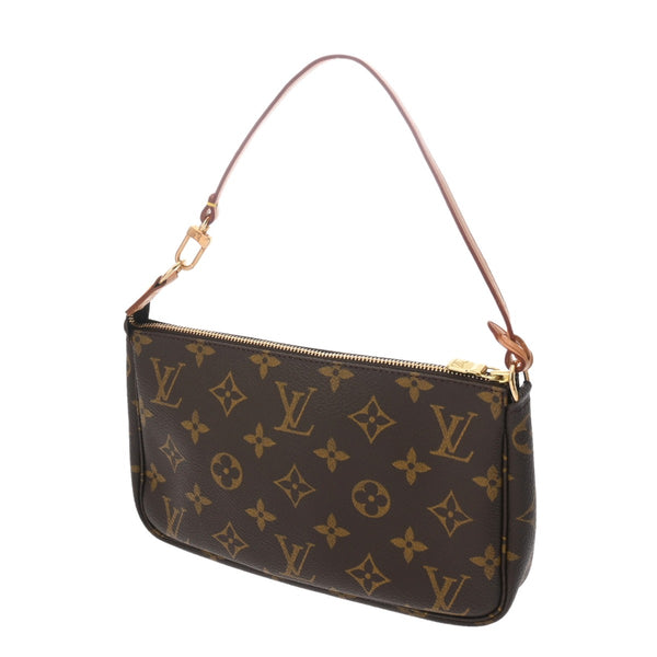 LOUIS VUITTON ルイヴィトン モノグラム ポシェット アクセソワール ブラウン M51980 レディース モノグラムキャンバス アクセサリーポーチ Bランク 中古 銀蔵