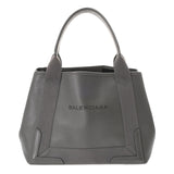 BALENCIAGA バレンシアガ ネイビーカバス S グレー 339933 レディース レザー ハンドバッグ Bランク 中古 銀蔵