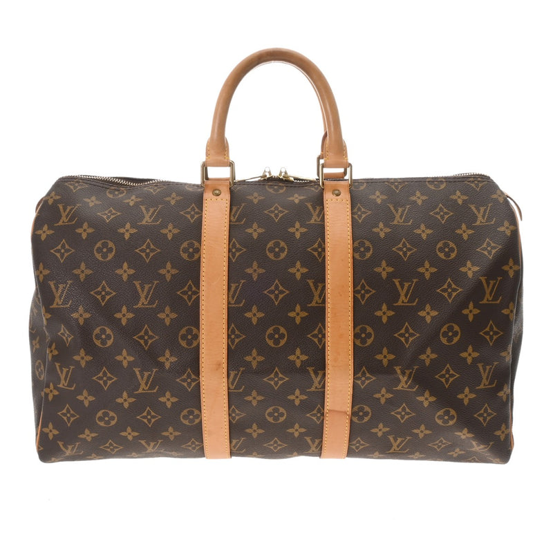 LOUIS VUITTON ルイヴィトン モノグラム キーポル 45 ブラウン M41428 ユニセックス モノグラムキャンバス ボストンバッグ Bランク 中古 銀蔵