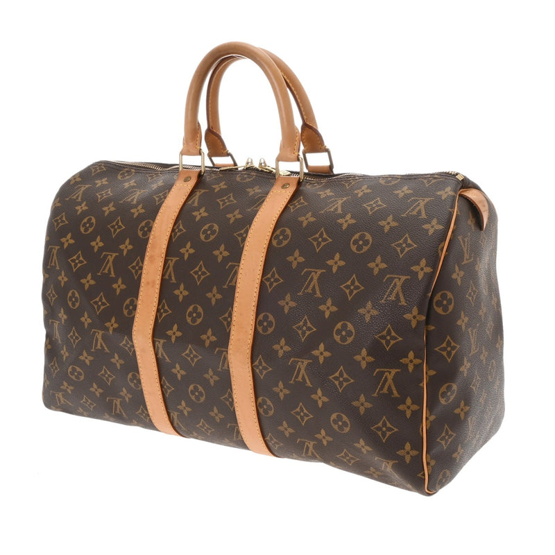 LOUIS VUITTON ルイヴィトン モノグラム キーポル 45 ブラウン M41428 ユニセックス モノグラムキャンバス ボストンバッグ Bランク 中古 銀蔵
