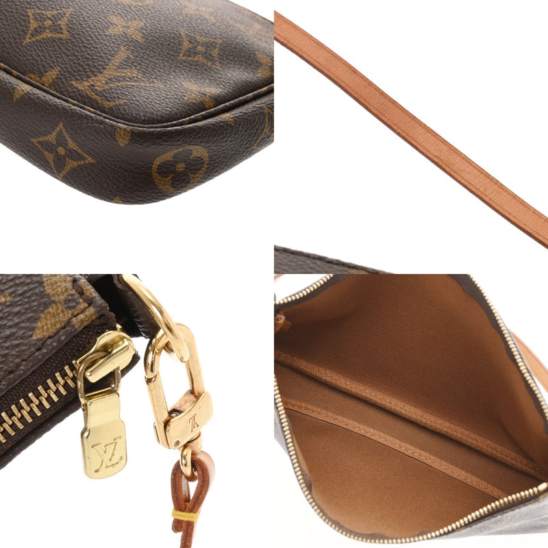 LOUIS VUITTON ルイヴィトン モノグラム ポシェット アクセソワール ブラウン M51980 レディース モノグラムキャンバス アクセサリーポーチ Bランク 中古 銀蔵
