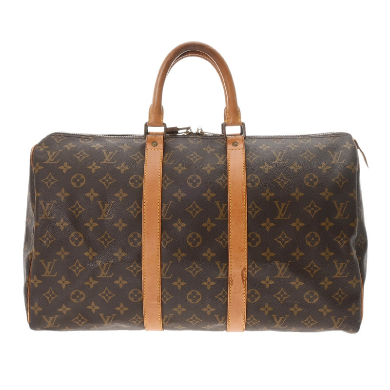 LOUIS VUITTON ルイヴィトン モノグラム キーポル 45 ブラウン M41428 ユニセックス モノグラムキャンバス ボストンバッグ Bランク 中古 銀蔵
