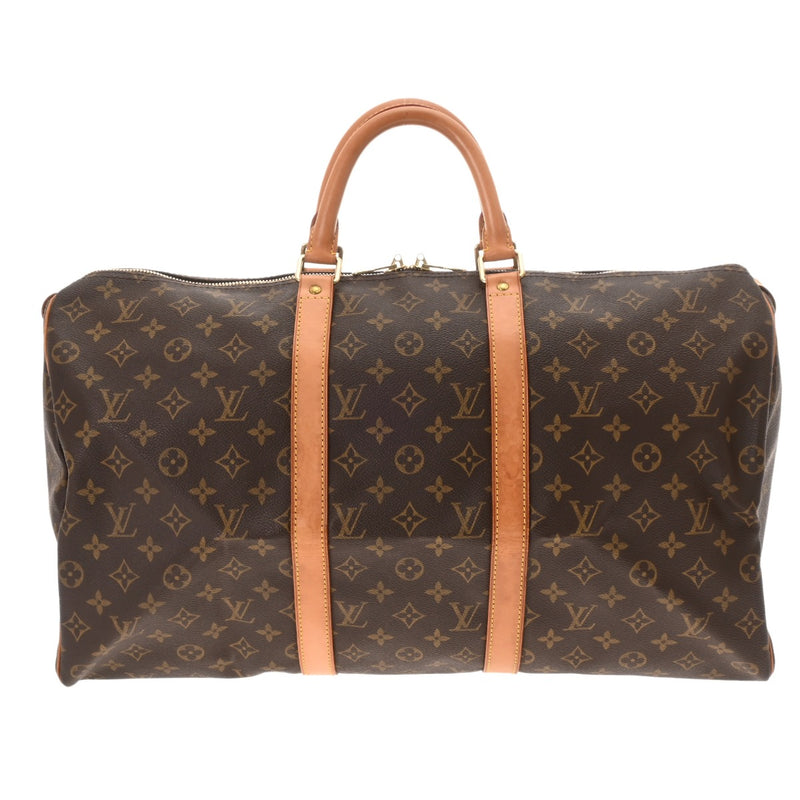 LOUIS VUITTON ルイヴィトン モノグラム キーポル 50 ブラウン M41426 ユニセックス モノグラムキャンバス ボストンバッグ Bランク 中古 銀蔵