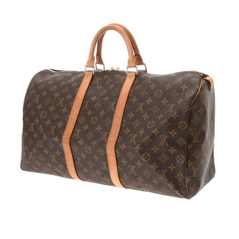 LOUIS VUITTON ルイヴィトン モノグラム キーポル 50 ブラウン M41426 ユニセックス モノグラムキャンバス ボストンバッグ Bランク 中古 銀蔵