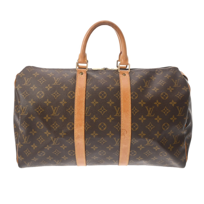 LOUIS VUITTON ルイヴィトン モノグラム キーポル 45 ブラウン M41428 ユニセックス モノグラムキャンバス ボストンバッグ Bランク 中古 銀蔵