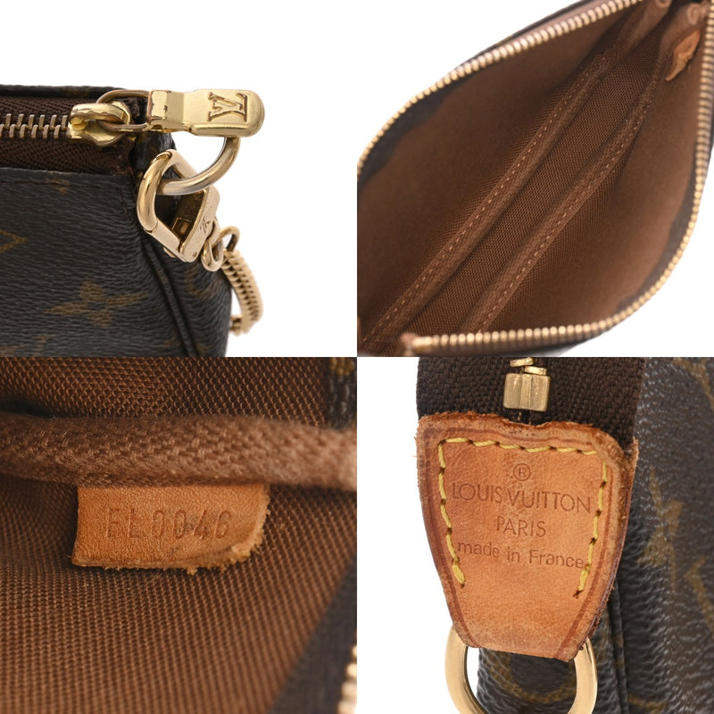 LOUIS VUITTON ルイヴィトン モノグラム ミニ ポシェット アクセソワール ブラウン M58009 レディース モノグラムキャンバス アクセサリーポーチ Bランク 中古 銀蔵