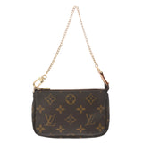 LOUIS VUITTON ルイヴィトン モノグラム ミニ ポシェット アクセソワール ブラウン M58009 レディース モノグラムキャンバス アクセサリーポーチ Bランク 中古 銀蔵