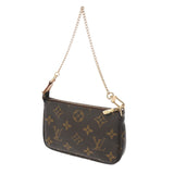 LOUIS VUITTON ルイヴィトン モノグラム ミニ ポシェット アクセソワール ブラウン M58009 レディース モノグラムキャンバス アクセサリーポーチ Bランク 中古 銀蔵
