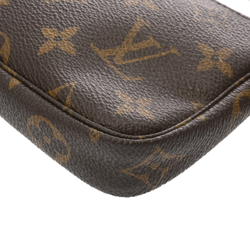 LOUIS VUITTON ルイヴィトン モノグラム ミニ ポシェット アクセソワール ブラウン M58009 レディース モノグラムキャンバス アクセサリーポーチ Bランク 中古 銀蔵