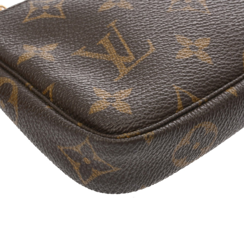 LOUIS VUITTON ルイヴィトン モノグラム ミニ ポシェット アクセソワール ブラウン M58009 レディース モノグラムキャンバス アクセサリーポーチ Bランク 中古 銀蔵