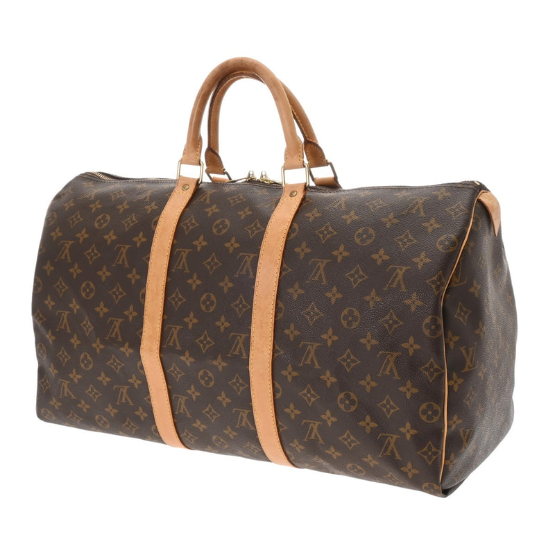 LOUIS VUITTON ルイヴィトン モノグラム キーポル 50 ブラウン M41426 ユニセックス モノグラムキャンバス ボストンバッグ Bランク 中古 銀蔵