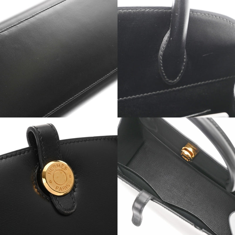 HERMES エルメス ダルヴィ PM ブラック □C刻印(1999年頃) レディース ボックスカーフ ハンドバッグ Aランク 中古 銀蔵