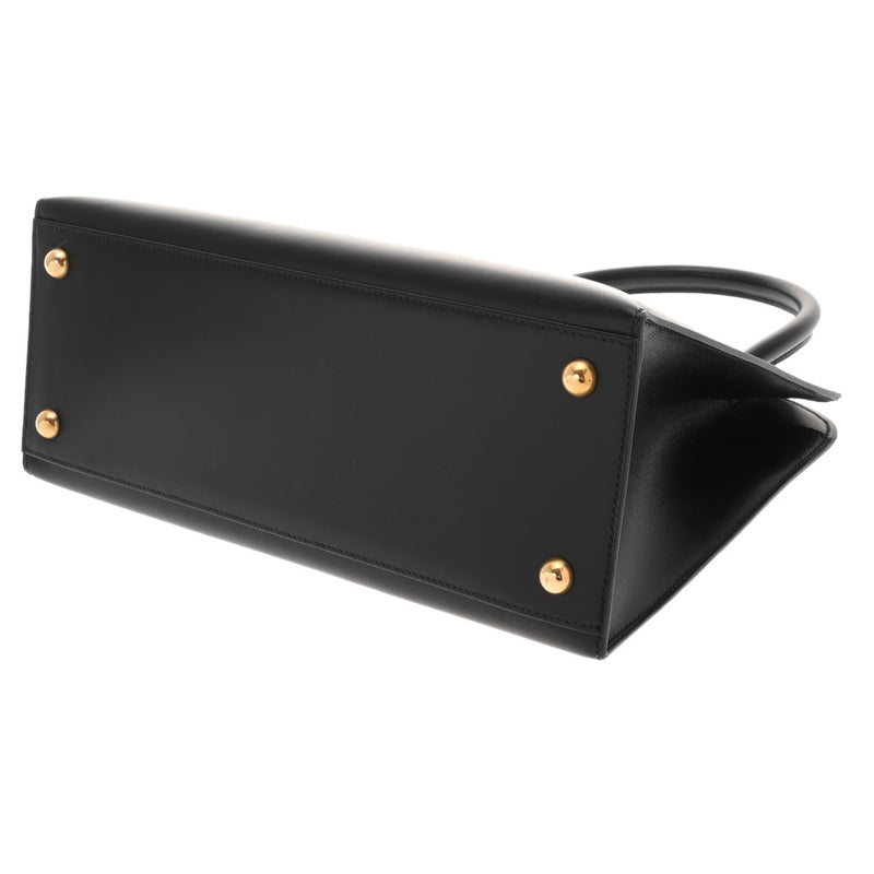 HERMES エルメス ダルヴィ PM ブラック □C刻印(1999年頃) レディース ボックスカーフ ハンドバッグ Aランク 中古 銀蔵