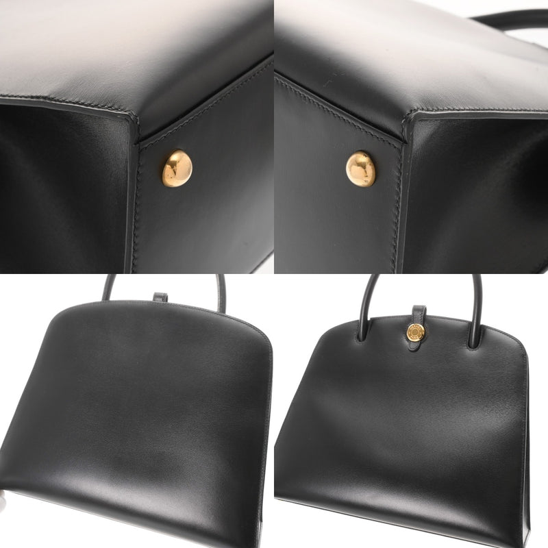 HERMES エルメス ダルヴィ PM ブラック □C刻印(1999年頃) レディース ボックスカーフ ハンドバッグ Aランク 中古 銀蔵