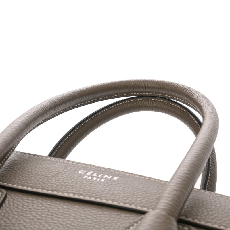 CELINE セリーヌ ラゲージ マイクロショッパー スリ レディース ドラムカーフ ハンドバッグ ABランク 中古 銀蔵