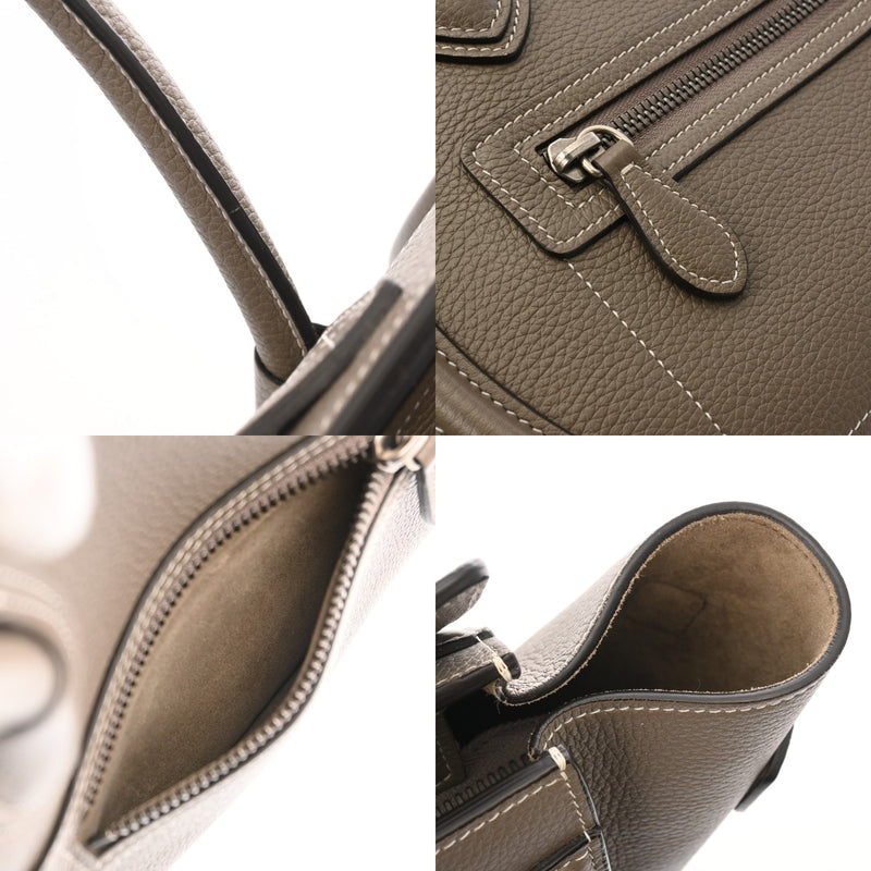 CELINE セリーヌ ラゲージ マイクロショッパー スリ レディース ドラムカーフ ハンドバッグ ABランク 中古 銀蔵