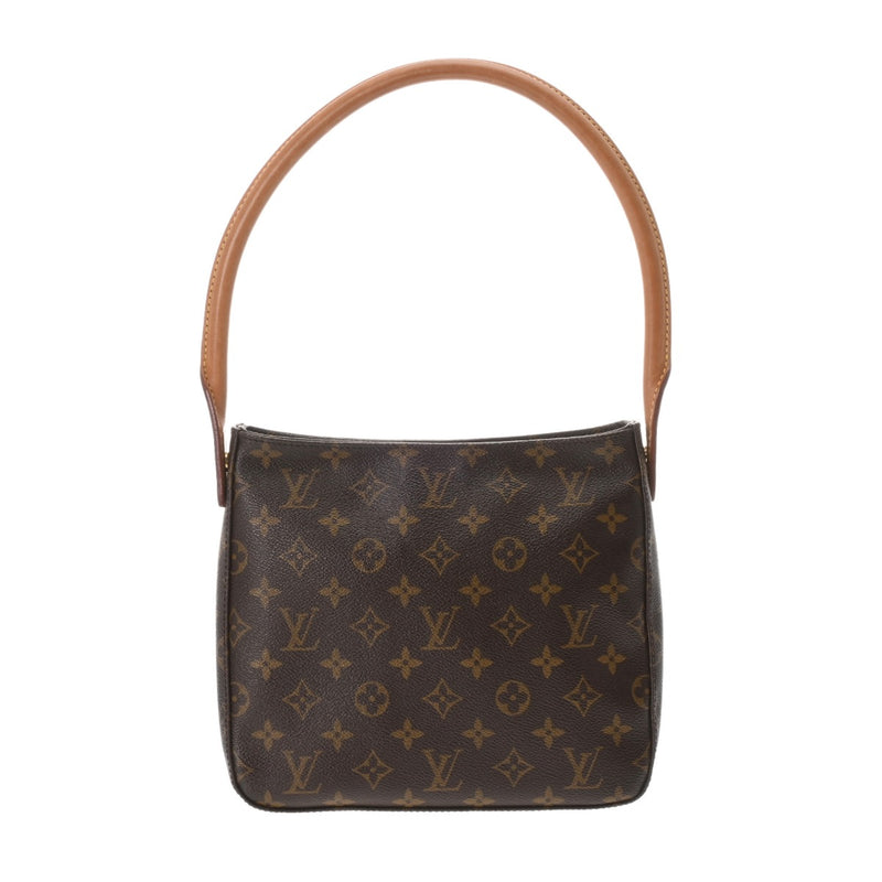 LOUIS VUITTON ルイヴィトン モノグラム ルーピング MM ブラウン M51146 レディース モノグラムキャンバス セミショルダーバッグ Bランク 中古 銀蔵