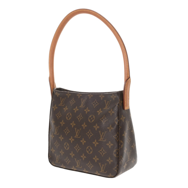 LOUIS VUITTON ルイヴィトン モノグラム ルーピング MM ブラウン M51146 レディース モノグラムキャンバス セミショルダーバッグ Bランク 中古 銀蔵