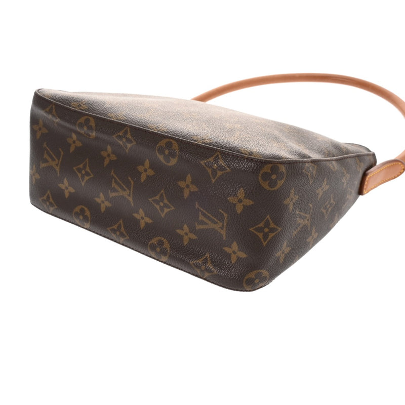 LOUIS VUITTON ルイヴィトン モノグラム ルーピング MM ブラウン M51146 レディース モノグラムキャンバス セミショルダーバッグ Bランク 中古 銀蔵