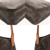 LOUIS VUITTON ルイヴィトン モノグラム ルーピング MM ブラウン M51146 レディース モノグラムキャンバス セミショルダーバッグ Bランク 中古 銀蔵