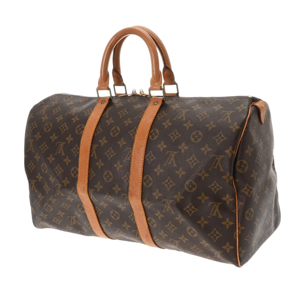 LOUIS VUITTON ルイヴィトン モノグラム キーポル 45 ブラウン M41428 ユニセックス モノグラムキャンバス ボストンバッグ Bランク 中古 銀蔵
