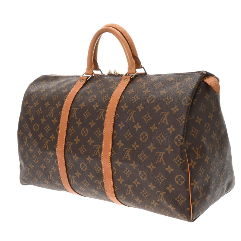 LOUIS VUITTON ルイヴィトン モノグラム キーポル 50 ブラウン M41426 ユニセックス モノグラムキャンバス ボストンバッグ Bランク 中古 銀蔵