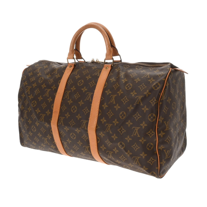LOUIS VUITTON ルイヴィトン モノグラム キーポル 50 ブラウン M41426 ユニセックス モノグラムキャンバス ボストンバッグ Bランク 中古 銀蔵