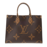 LOUIS VUITTON ルイヴィトン モノグラムリバース オンザゴー MM 新型 ブラウン M45321 レディース モノグラムキャンバス ハンドバッグ Aランク 中古 銀蔵