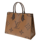 LOUIS VUITTON ルイヴィトン モノグラムリバース オンザゴー MM 新型 ブラウン M45321 レディース モノグラムキャンバス ハンドバッグ Aランク 中古 銀蔵