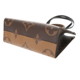LOUIS VUITTON ルイヴィトン モノグラムリバース オンザゴー MM 新型 ブラウン M45321 レディース モノグラムキャンバス ハンドバッグ Aランク 中古 銀蔵