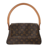 LOUIS VUITTON ルイヴィトン モノグラム ミニ ルーピング ブラウン M51147 レディース モノグラムキャンバス セミショルダーバッグ Bランク 中古 銀蔵
