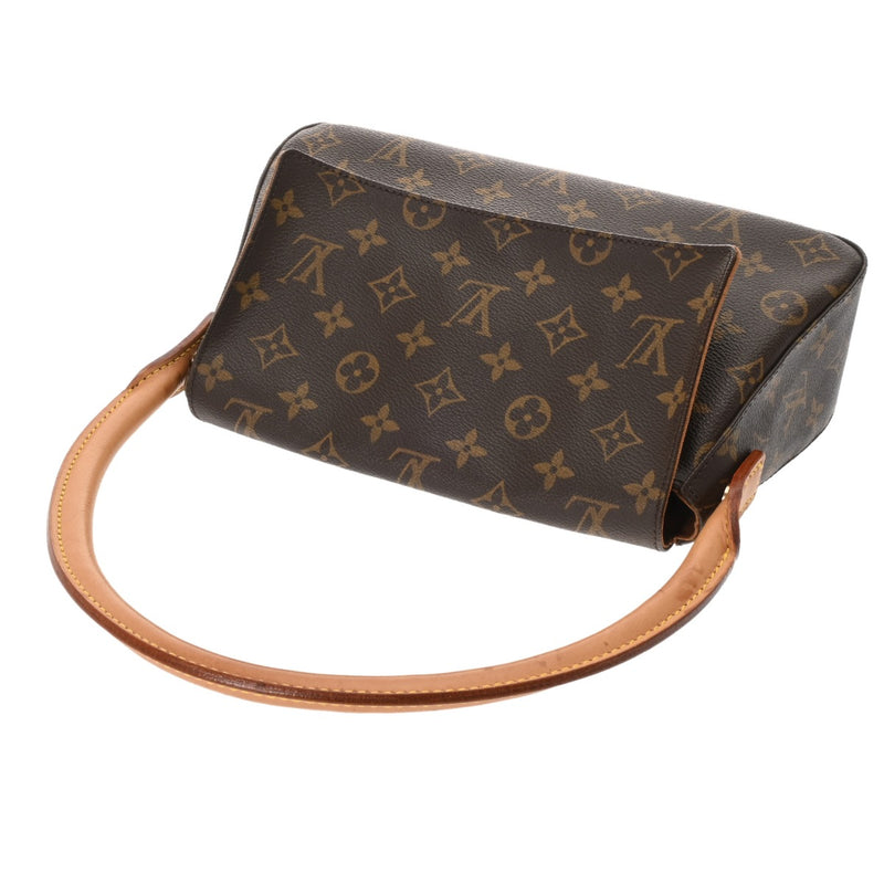 LOUIS VUITTON ルイヴィトン モノグラム ミニ ルーピング ブラウン M51147 レディース モノグラムキャンバス セミショルダーバッグ Bランク 中古 銀蔵