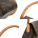 LOUIS VUITTON ルイヴィトン モノグラム ミニ ルーピング ブラウン M51147 レディース モノグラムキャンバス セミショルダーバッグ Bランク 中古 銀蔵