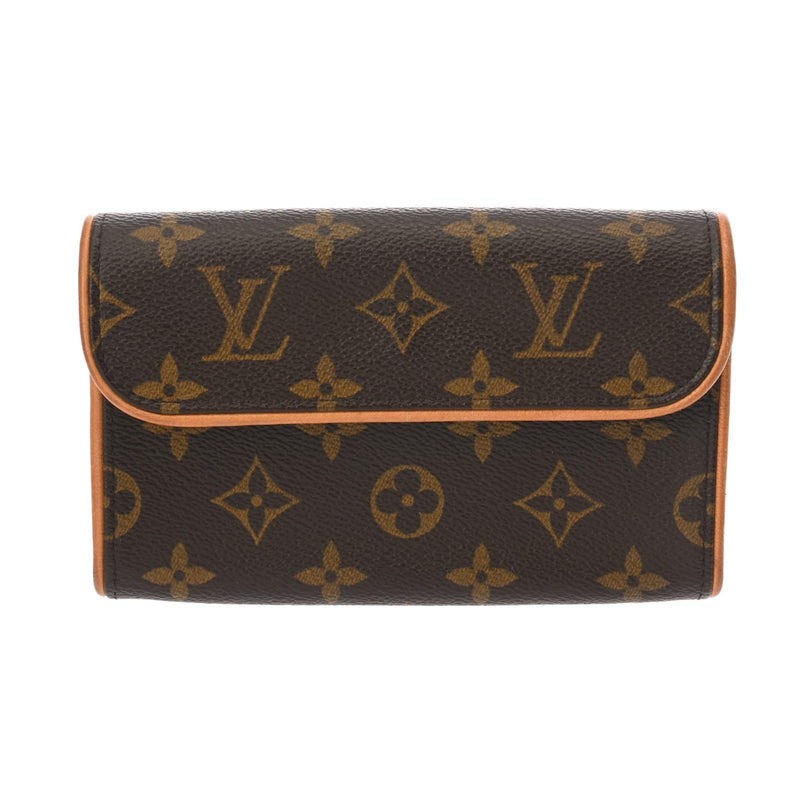 LOUIS VUITTON ルイヴィトン モノグラム ポシェットフロランティーヌ ベルトXS ブラウン M51855 レディース モノグラムキャンバス ウエストバッグ Bランク 中古 銀蔵