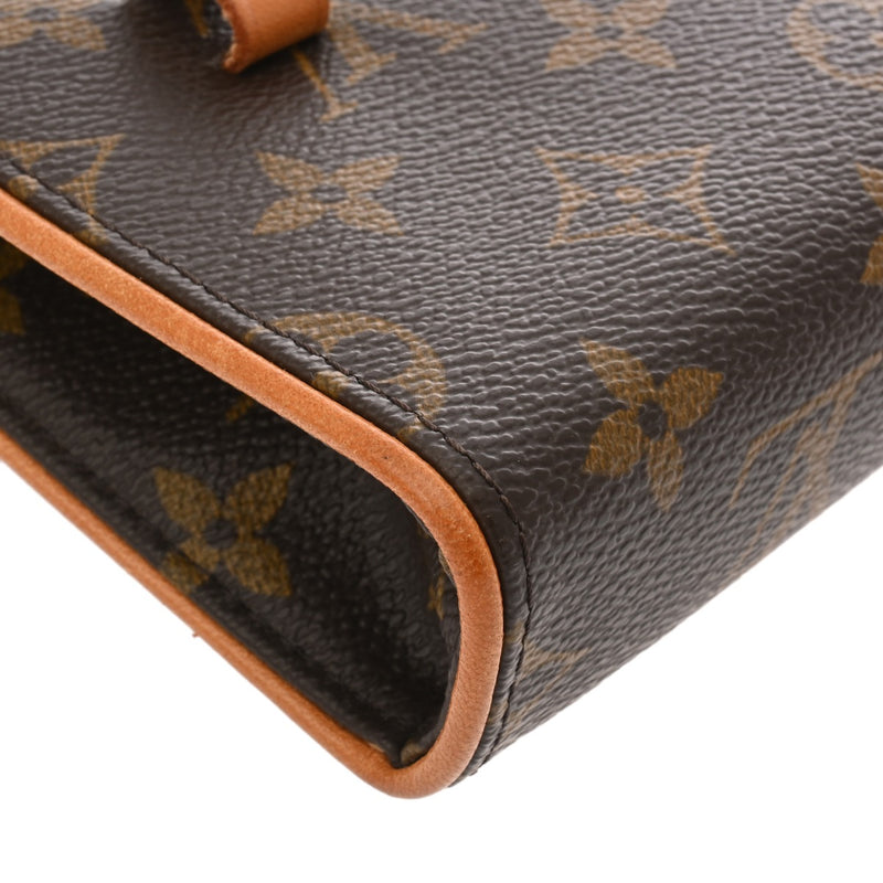 LOUIS VUITTON ルイヴィトン モノグラム ポシェットフロランティーヌ ベルトXS ブラウン M51855 レディース モノグラムキャンバス ウエストバッグ Bランク 中古 銀蔵