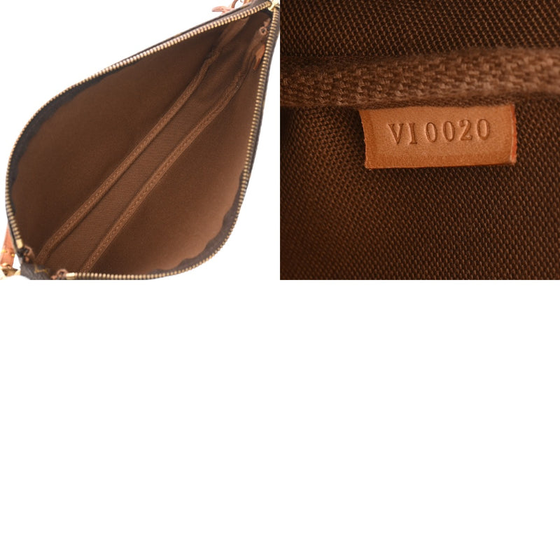 LOUIS VUITTON ルイヴィトン モノグラム ポシェット アクセソワール ブラウン M51980 レディース モノグラムキャンバス アクセサリーポーチ Bランク 中古 銀蔵